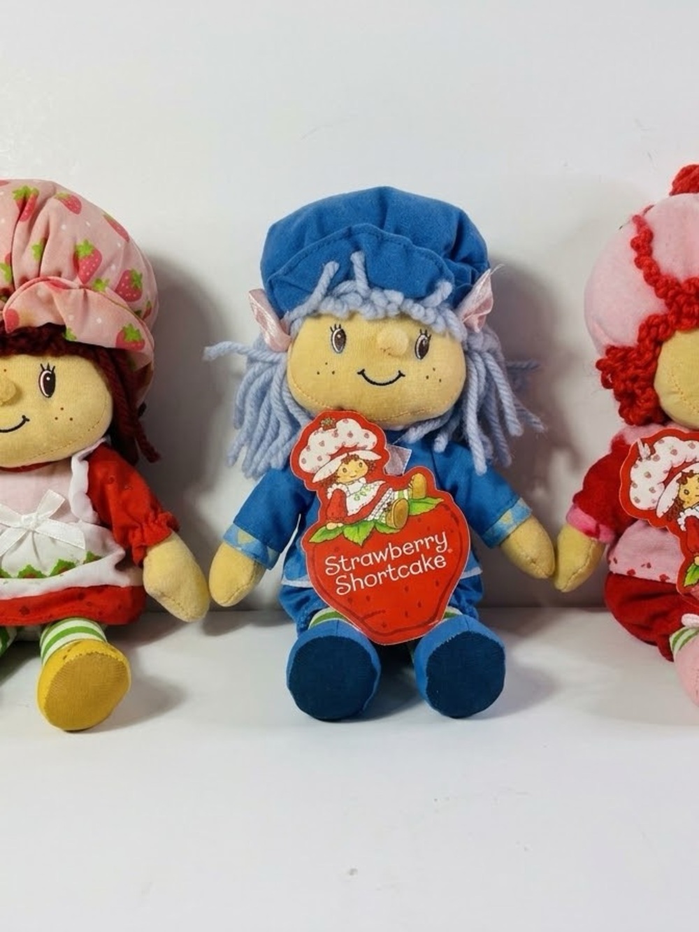 Vintage 2002 Strawberry Shortcake Blue Plush Doll - Character Soft Toy